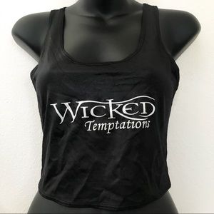 Wicked Temptations Lingerie Shiny Black Tank